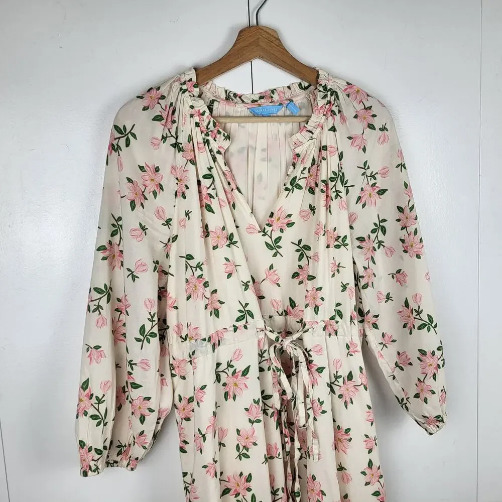 Draper James Kellie Babydoll in Floral Magnolia Dress w/ Billowing Sleeves | L - Picture 7 of 15